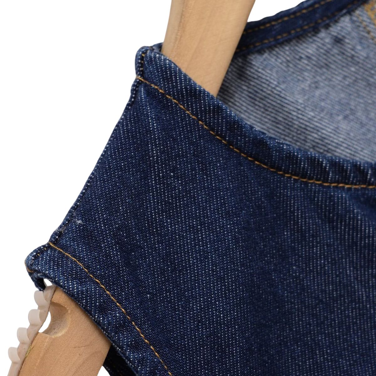 Women's Gold Button Denim Vest