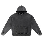 Knit Denim Kangaroo Pocket Hoodie