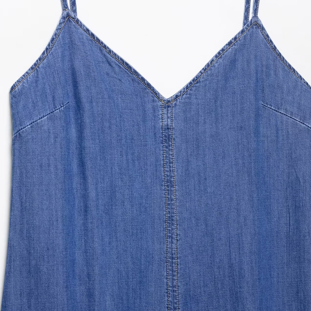 Relaxed Sleeveless A-Line Slip Midi Dress