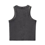 Stone Wash Slim Fit Crop Tank 320gsm