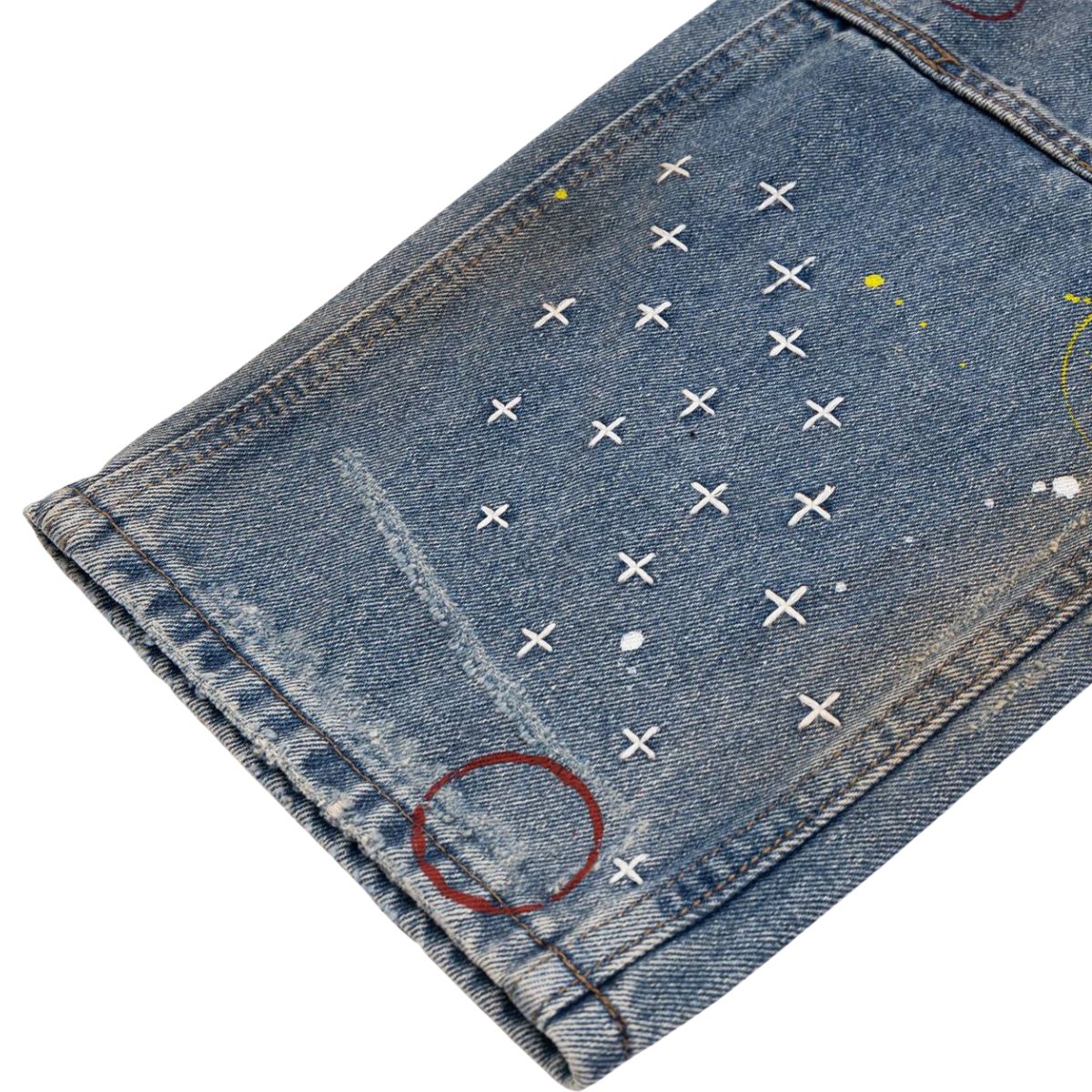 Smoke Rise Paint Splatter Ripped Jeans