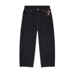 Plum Blossom Embroidery Relaxed Fit Jeans