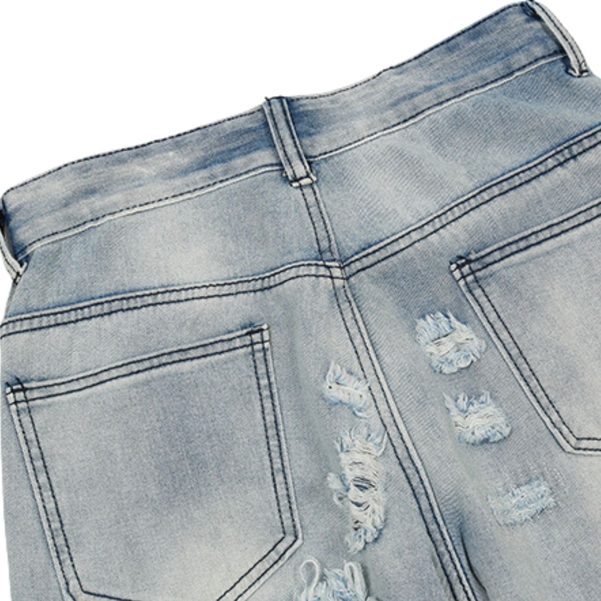 Smoke Rise Repaired & Distressed Bootcut Jeans