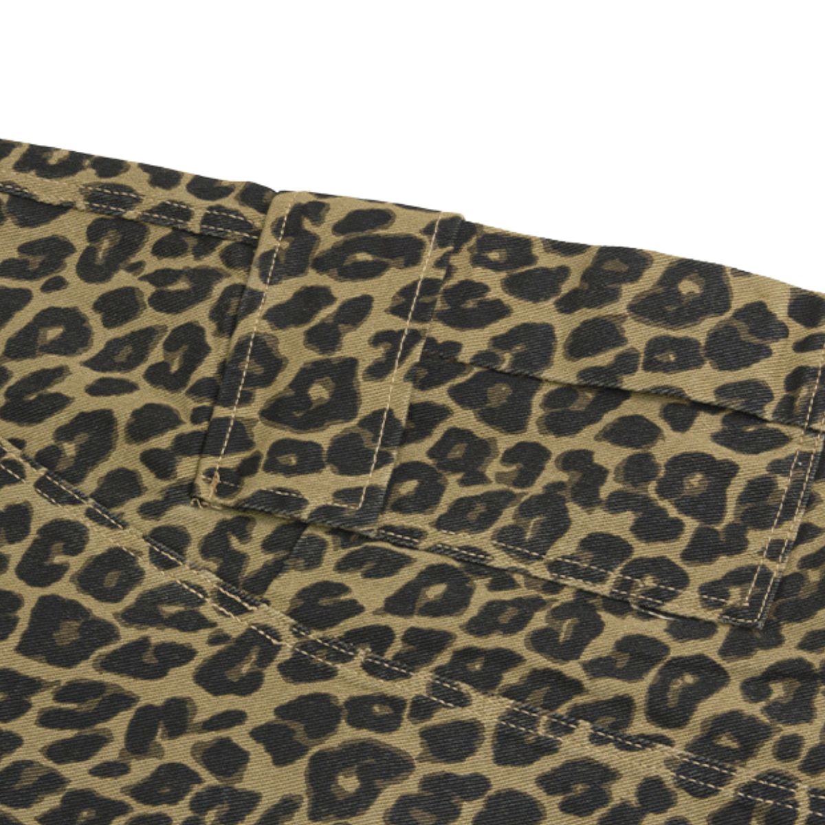 Leopard Print Patchwork Relaxed Wide-Leg Lounge Pants
