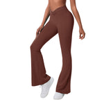 Women's High Waist Flare Yoga Pants With Pockets Butt Lifting Leggings