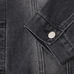 Relaxed Faded Denim Ripped Jacket