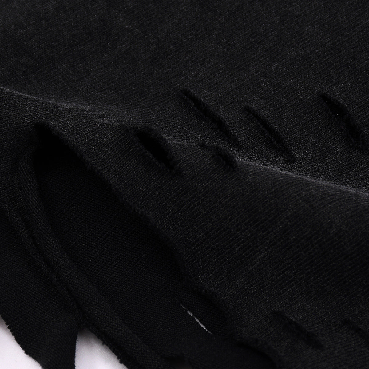 Black Washed Cotton Ripped Muscle Tank 275gsm