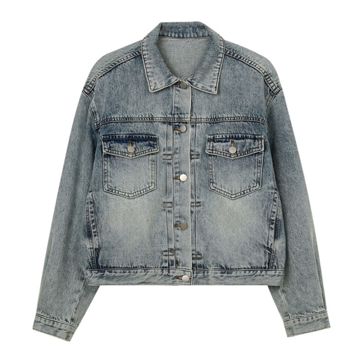 Vintage Washed Trucker Denim Jacket