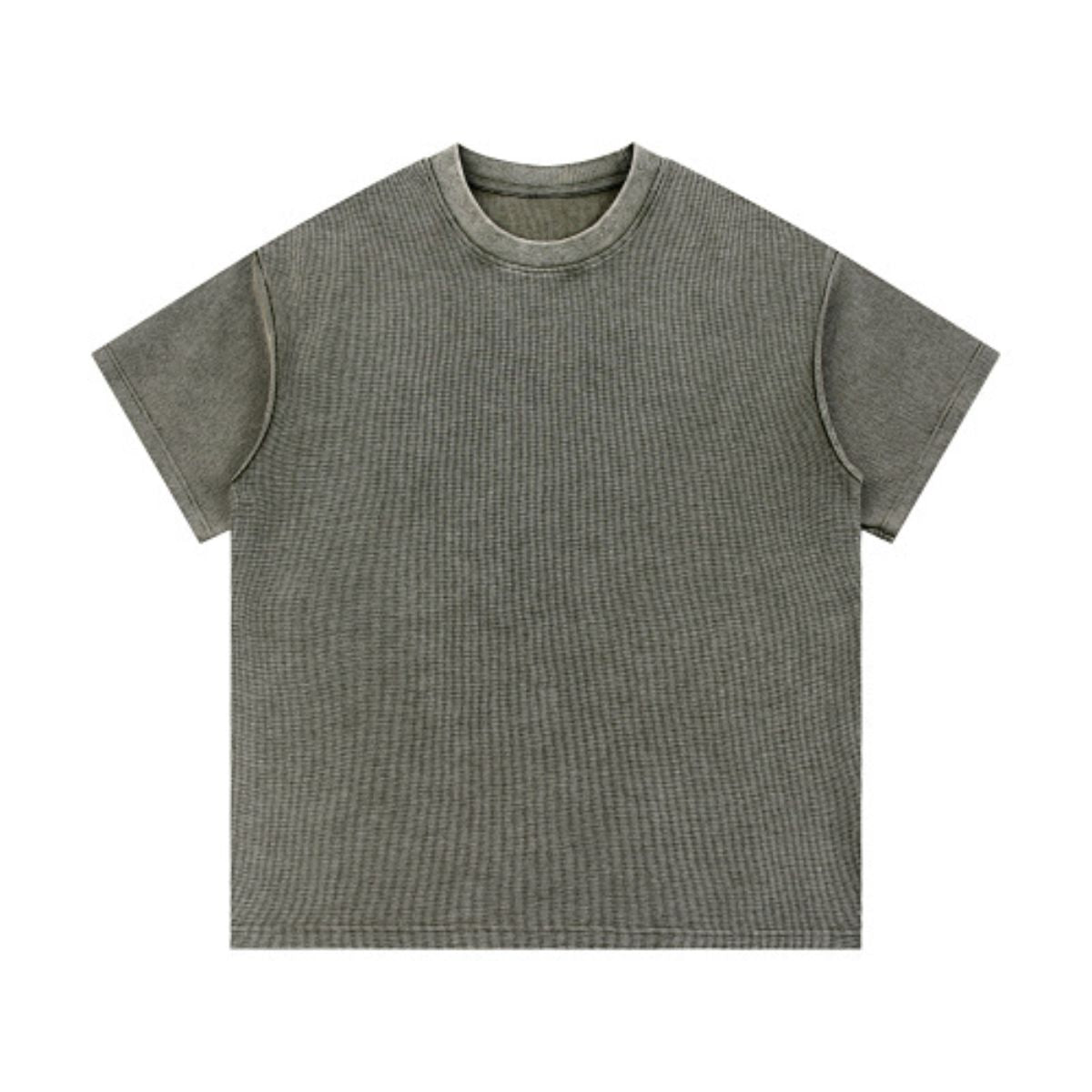 340G Vintage Wash Waffle Knit Relaxed Fit T-Shirt