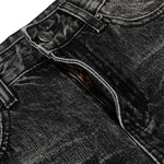 Vintage Washed Wide Leg Lightning Whisker Jeans