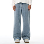 Artistic Paint Splatter Wide Leg Denim Jeans