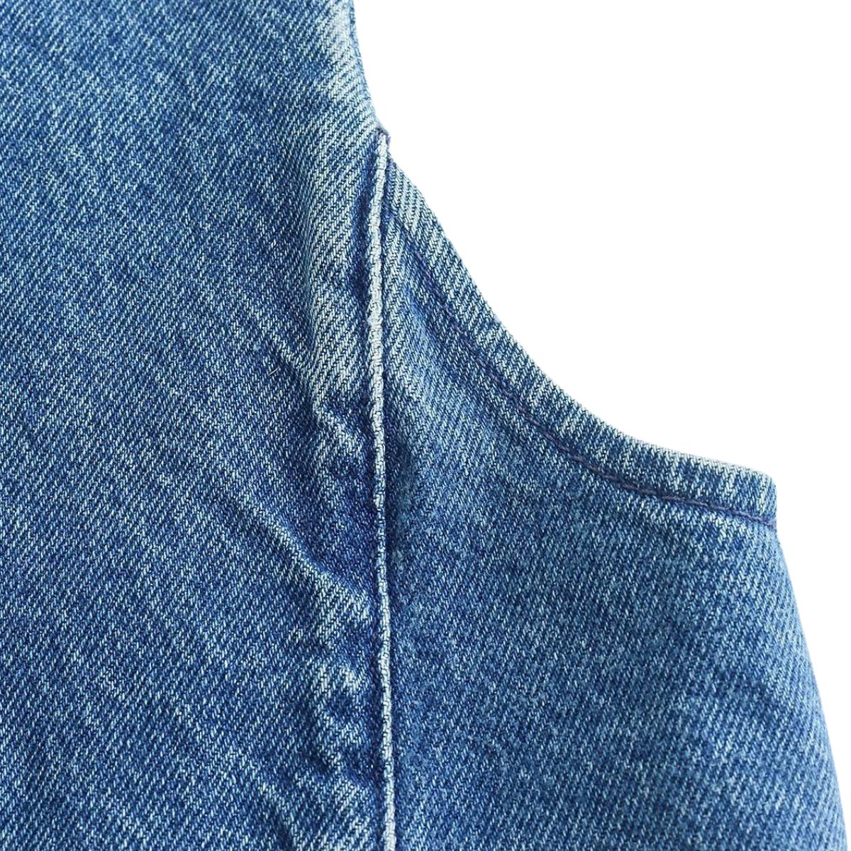 Classic Blue Button-Front Denim Vest