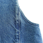 Classic Blue Button-Front Denim Vest