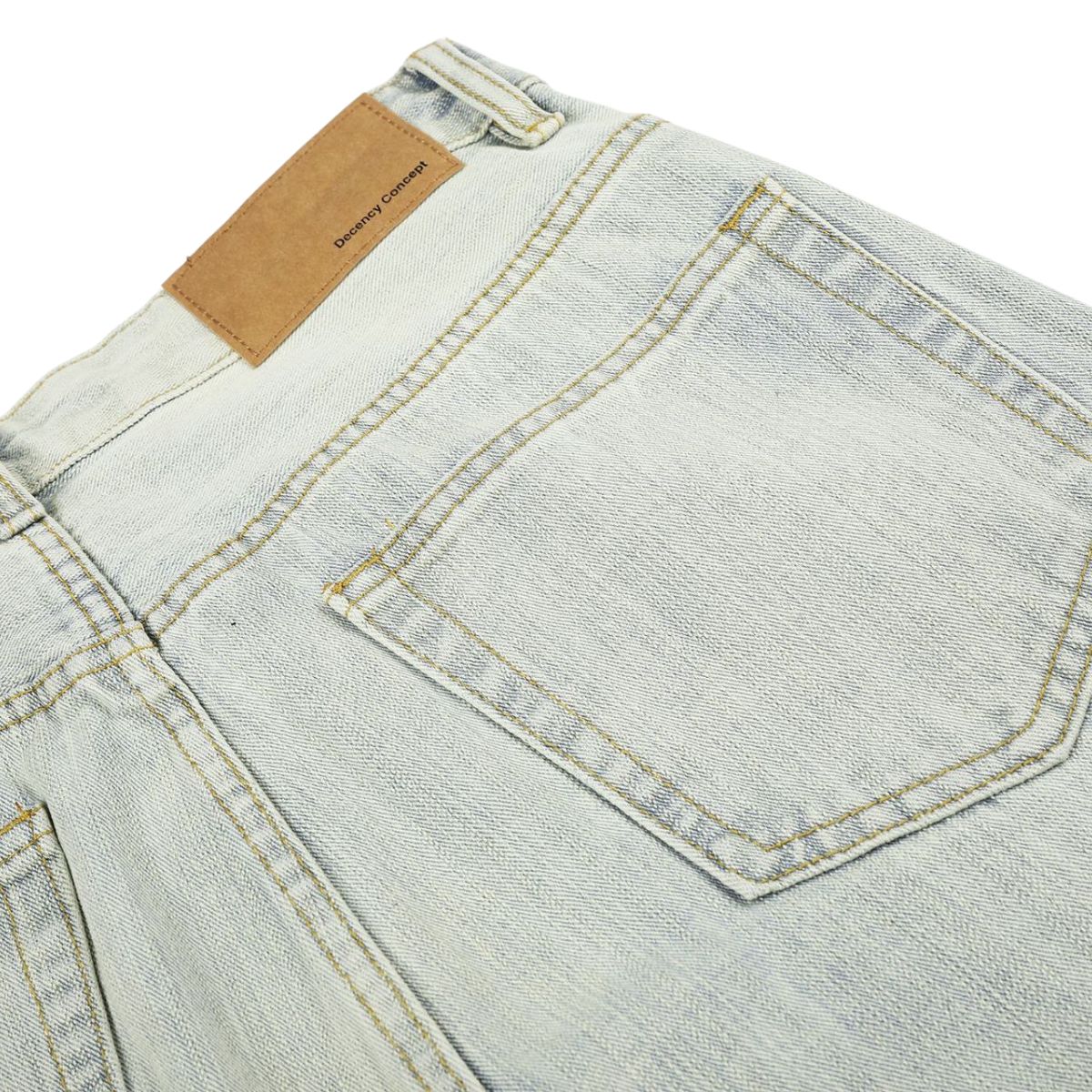 Vintage Light Wash Wide Leg Slub Denim Jeans