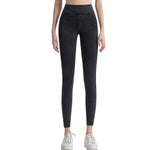 High Waisted Washed Denim Capri Leggings