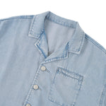Washed Cotton Button Collar Tee 310G