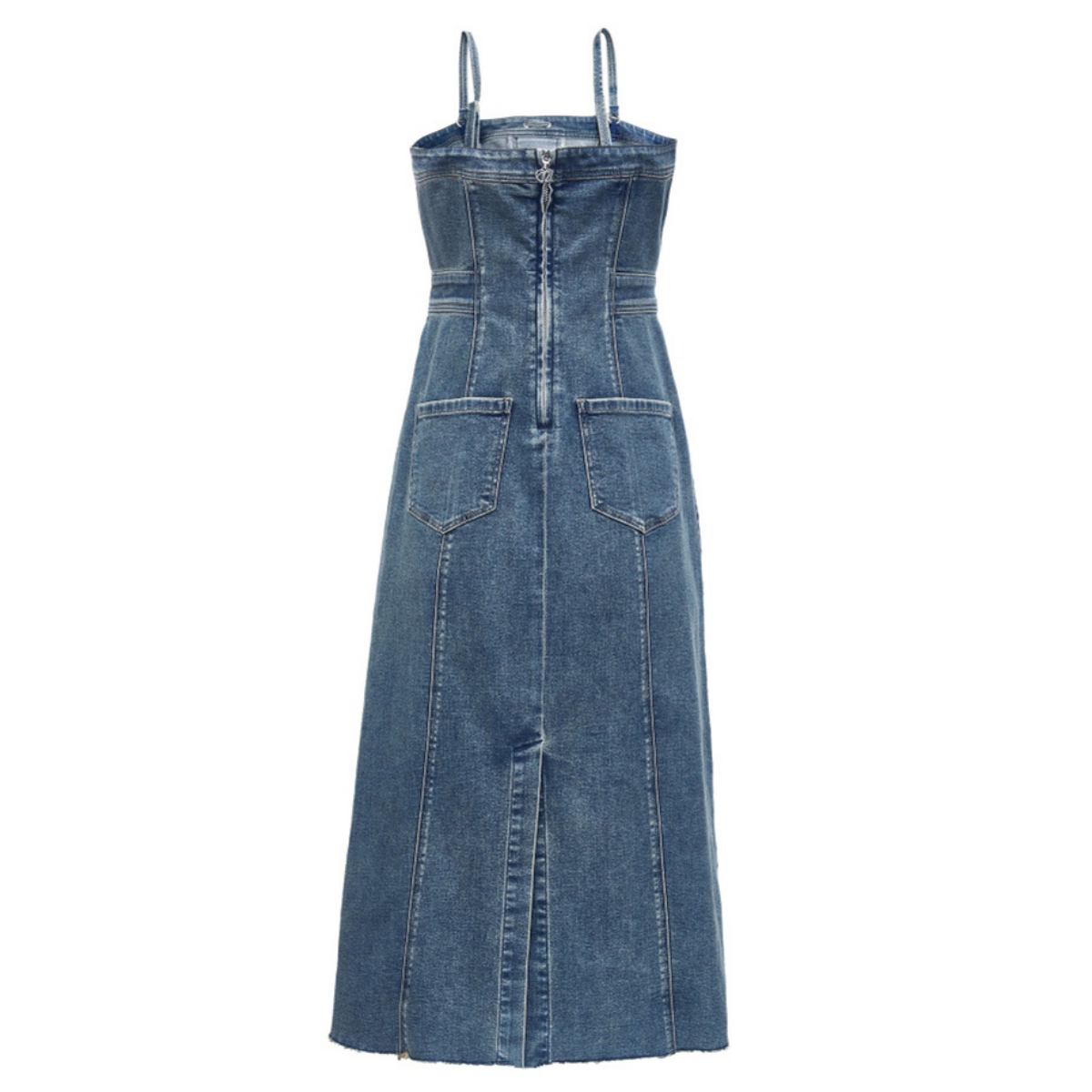 Lace-Up Front Spaghetti Strap Midi Dress