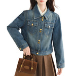 Women's Washed Denim Trucker Jacket