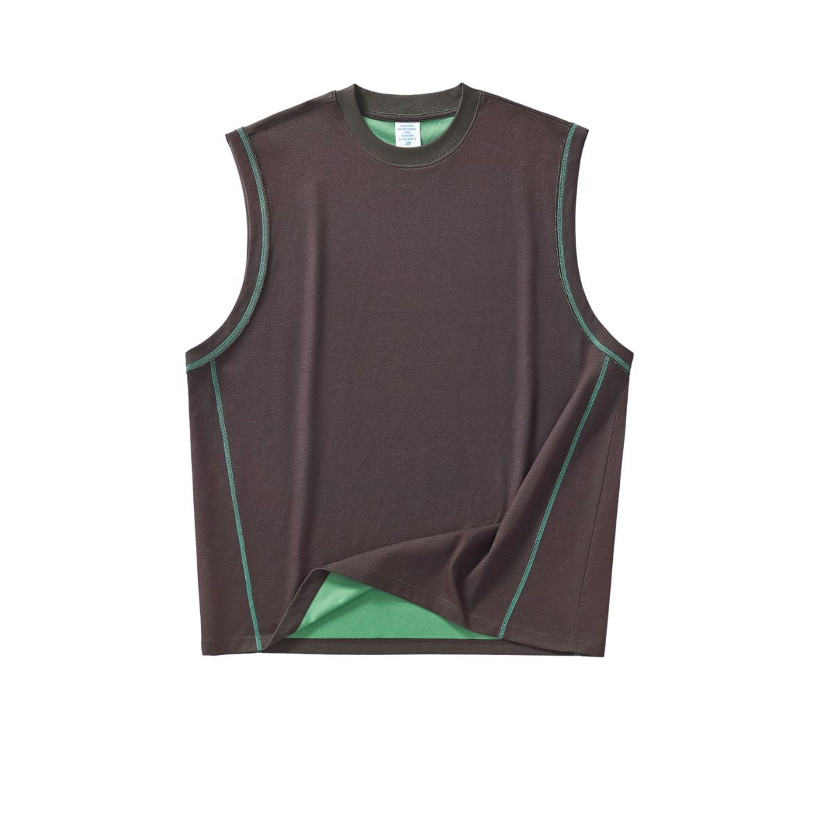 Loose Fit Contrast Muscle Tank 260gsm