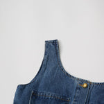 Belted Flared Denim Mini Dress