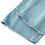 Risen High-Rise Raw Hem Bootcut Jeans