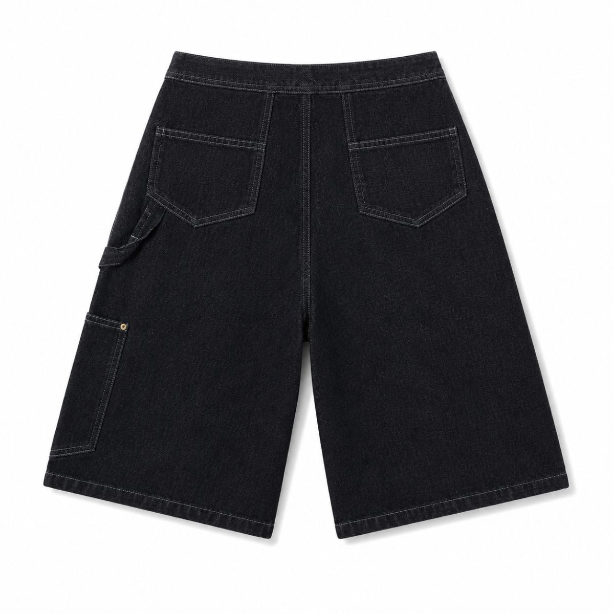 Vintage Black Relaxed Fit Denim Shorts