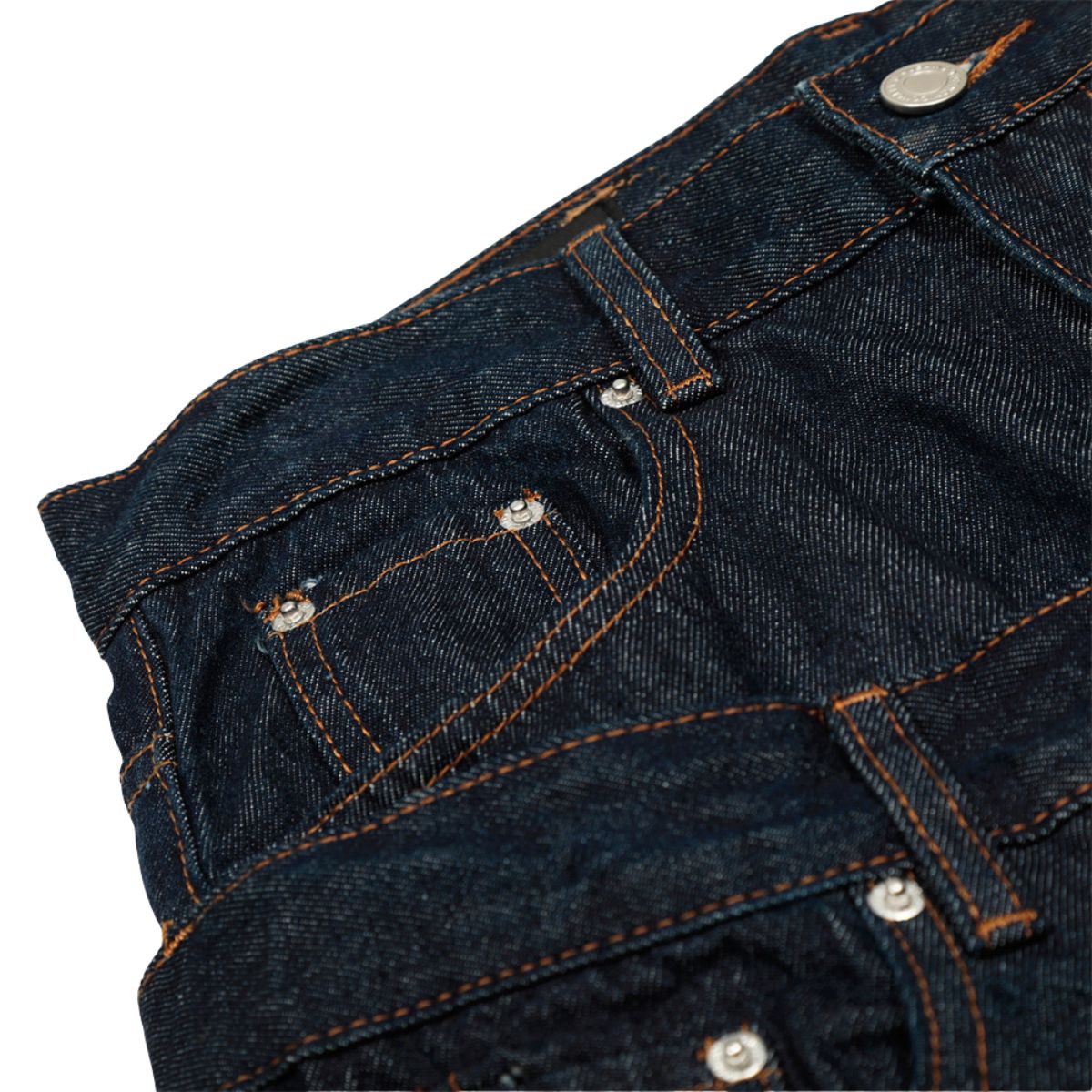 Men's Two-Tone Denim Pants Loose Fashion Street Unique Design