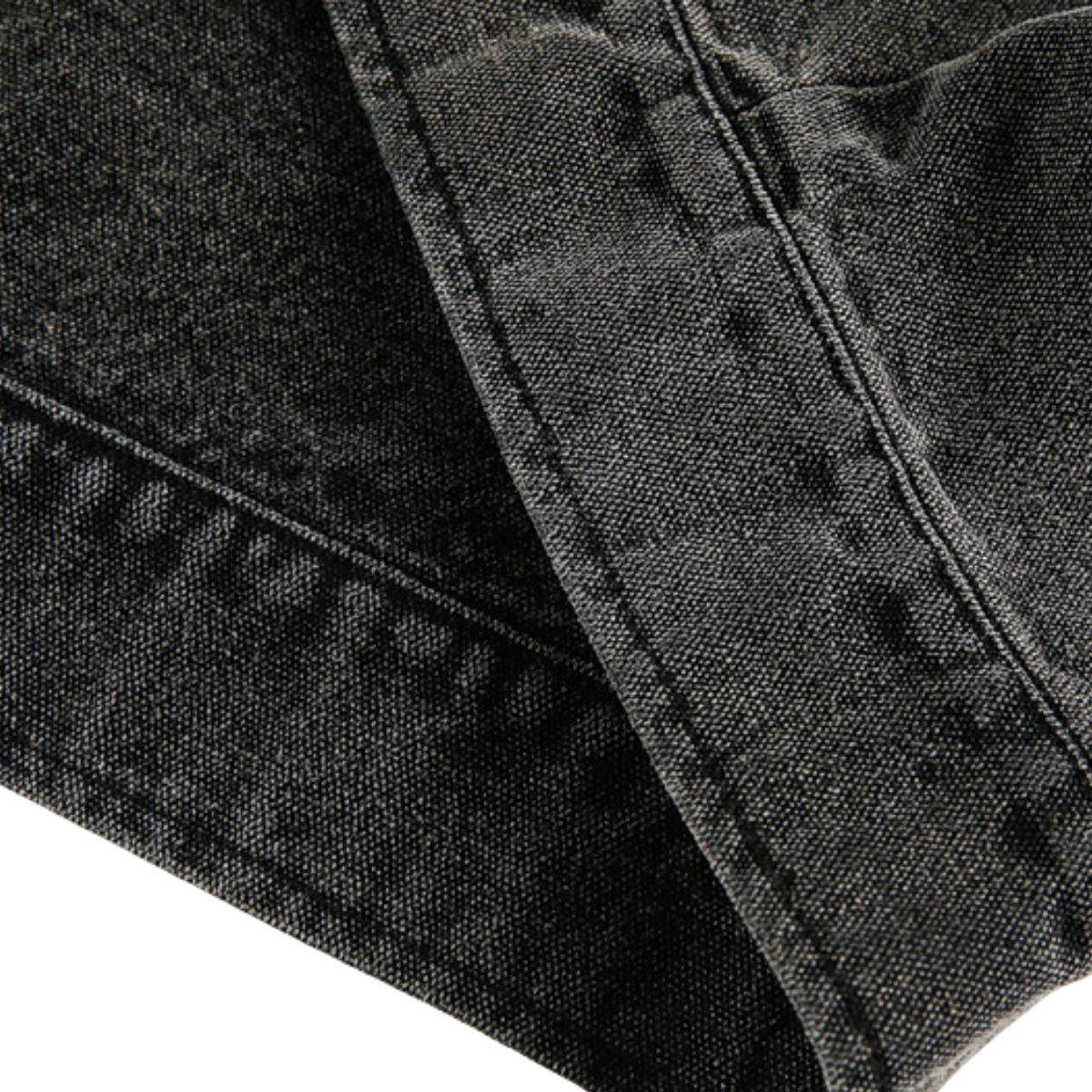 Retro Dark Graffiti Print Mottled Spider Letter Denim Jacket