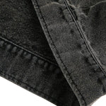 Retro Dark Graffiti Print Mottled Spider Letter Denim Jacket