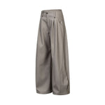 Vintage Curved Wide Leg Draped Trousers