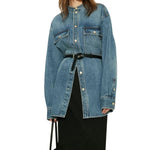 Oversized Washed Denim Shacket