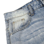 Vintage Light Wash Wide Leg Jeans with Whiskered Fade