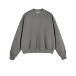 Boxy Fit WashedDistressed Fleece Sweatshirt