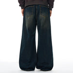 Comfort Fit Vintage Blue Wide Leg Everyday Jeans