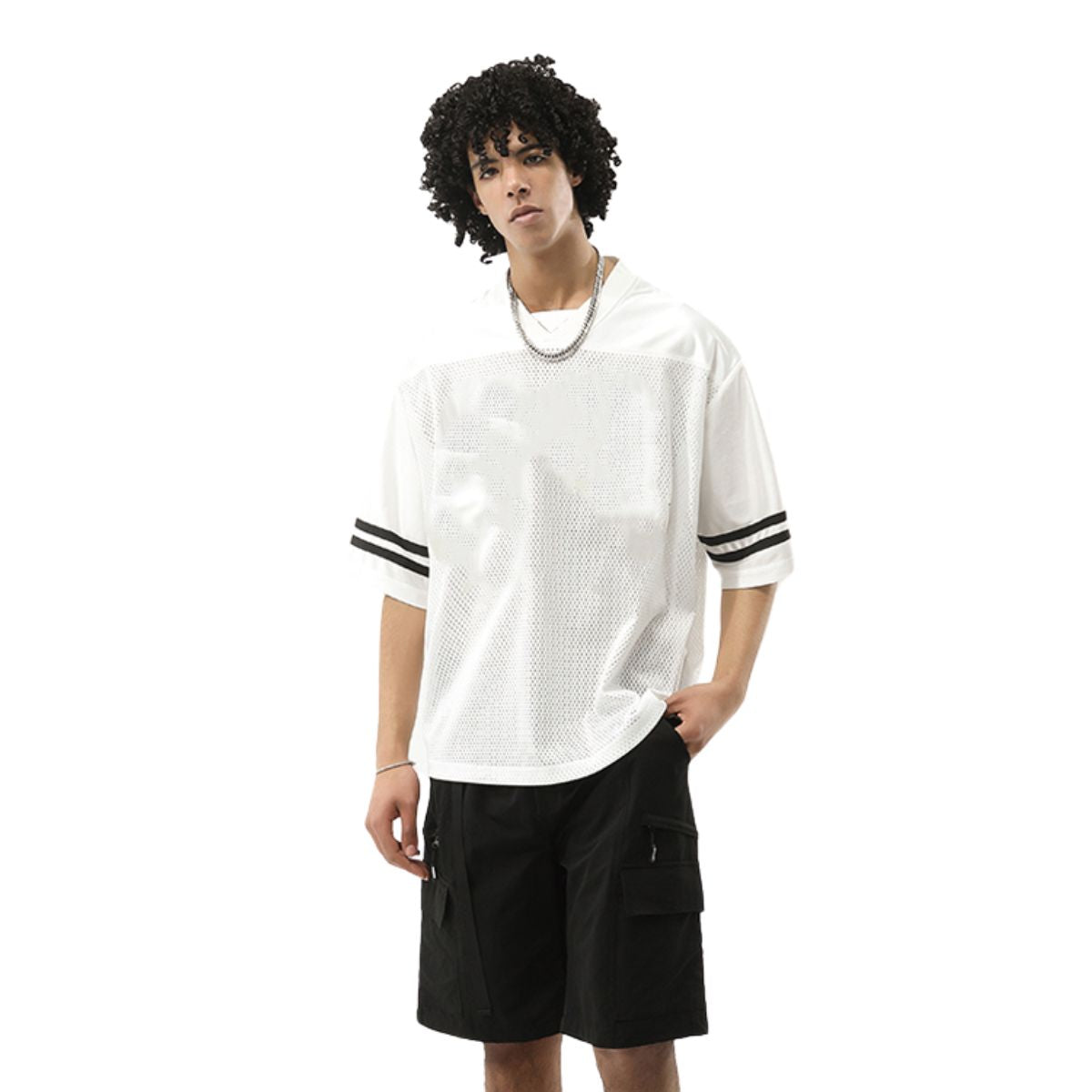 Short Sleeve Boxy Mesh Jersey 240gsm