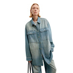 Oversized Vintage Washed Denim Shacket