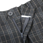 Plaid Multi-Pocket Cropped Cargo Shorts