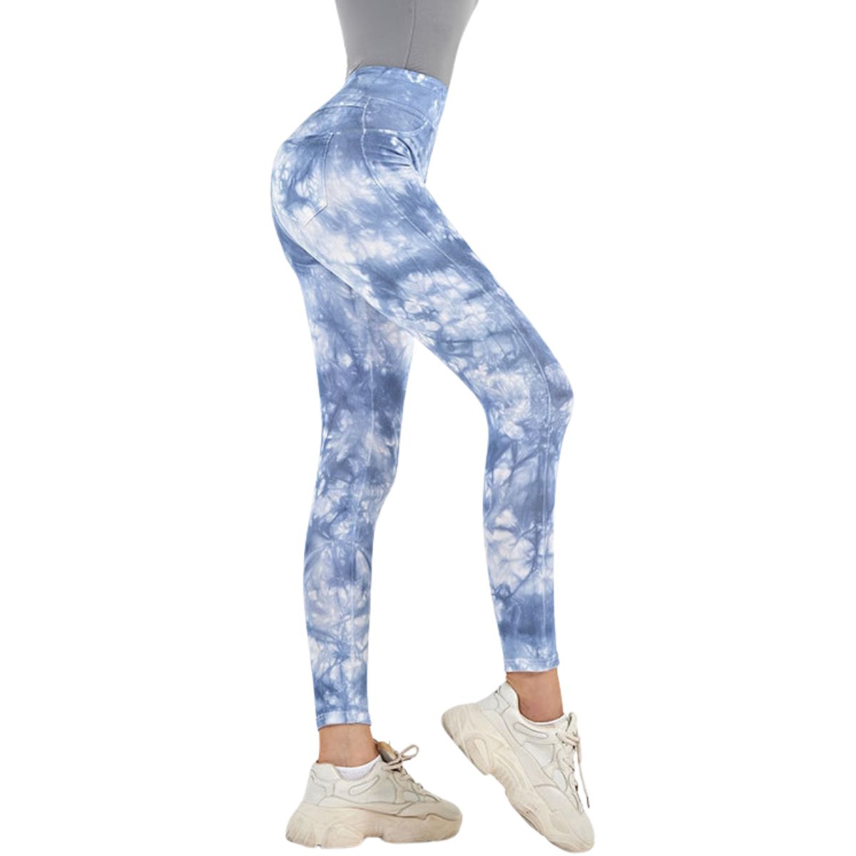 High-Waist Tie-Dye Knit Jeggings