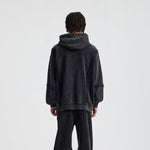 Distressed Vintage Wash Zip Up Hoodie