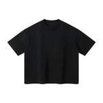 Oversized Color-Block Ribbed Collar Comfortable Tee