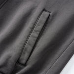 Vintage Washed Oversized Curved Stitch Zip Hoodie