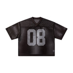 Athletic Mesh Cropped Football Jersey Number 08