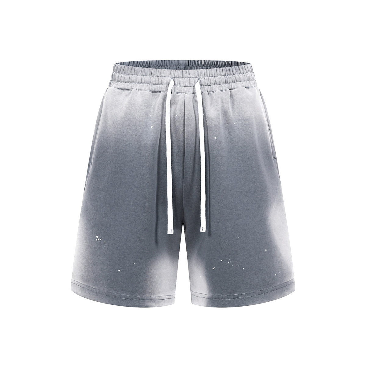 Splatter Dye Washed Distressed Air Mamba Shorts