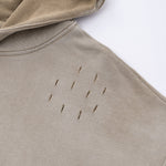 Ombre Raw Edge Kangaroo Pocket Distressed Hoodie
