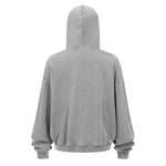 Double Yarn Vintage Washed Zippered Comfort Hoodie