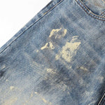 Distressed Brushstroke Fade Loose Baggy Jeans