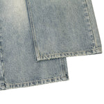 Classic Faded Blue Distressed Denim Pants