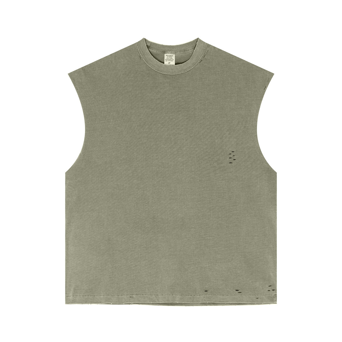 Camiseta sin mangas Raw Edge Destructive Muscle de 275 g/m²