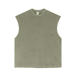 Camiseta sin mangas Raw Edge Destructive Muscle de 275 g/m²