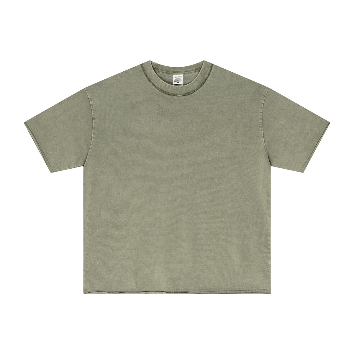Washed Raw Edge Reverse T Shirt 275gsm